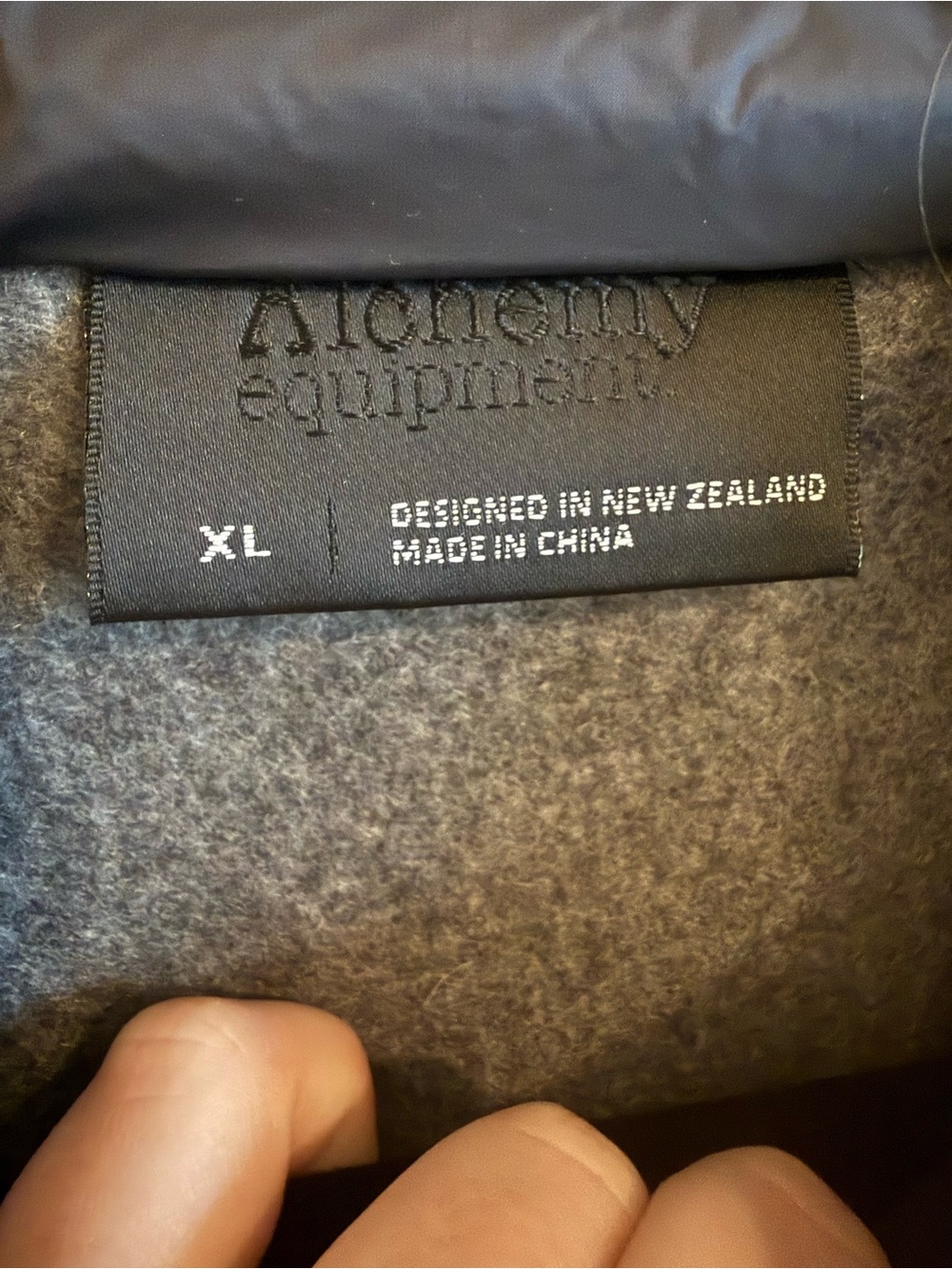 Alchemy Equipment Wool Blend Hybrid Hooded Jacket Navy Gray XL - Picture 3 of 5